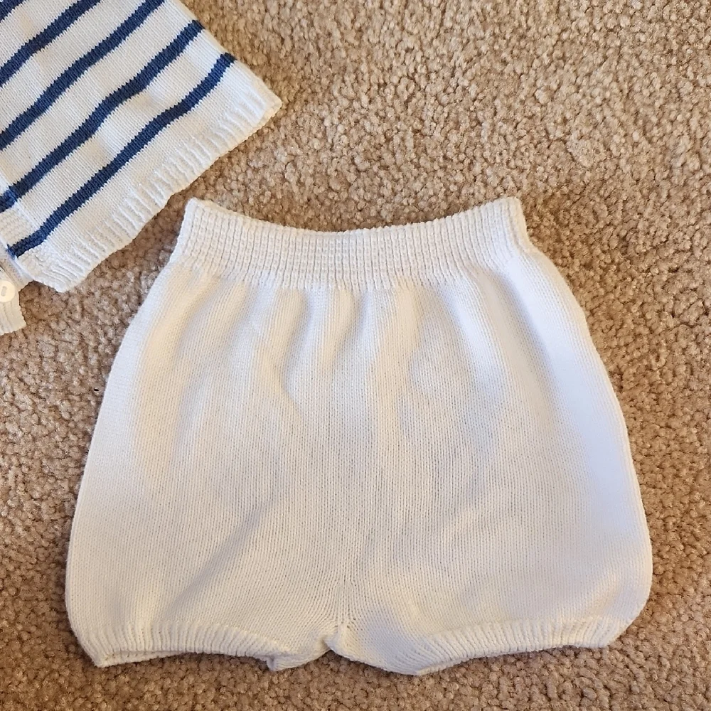 La Coqueta Baby Boy Nautical Knit Top and Bloomers Size 6 - 12 Months - Picture 5 of 5
